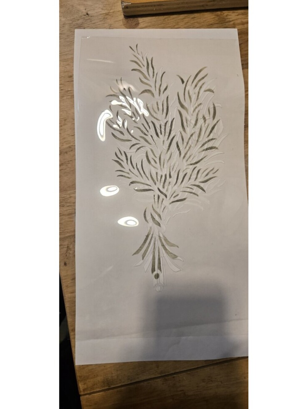 Botanicals Art stencil 12x6 Inches Acrylic